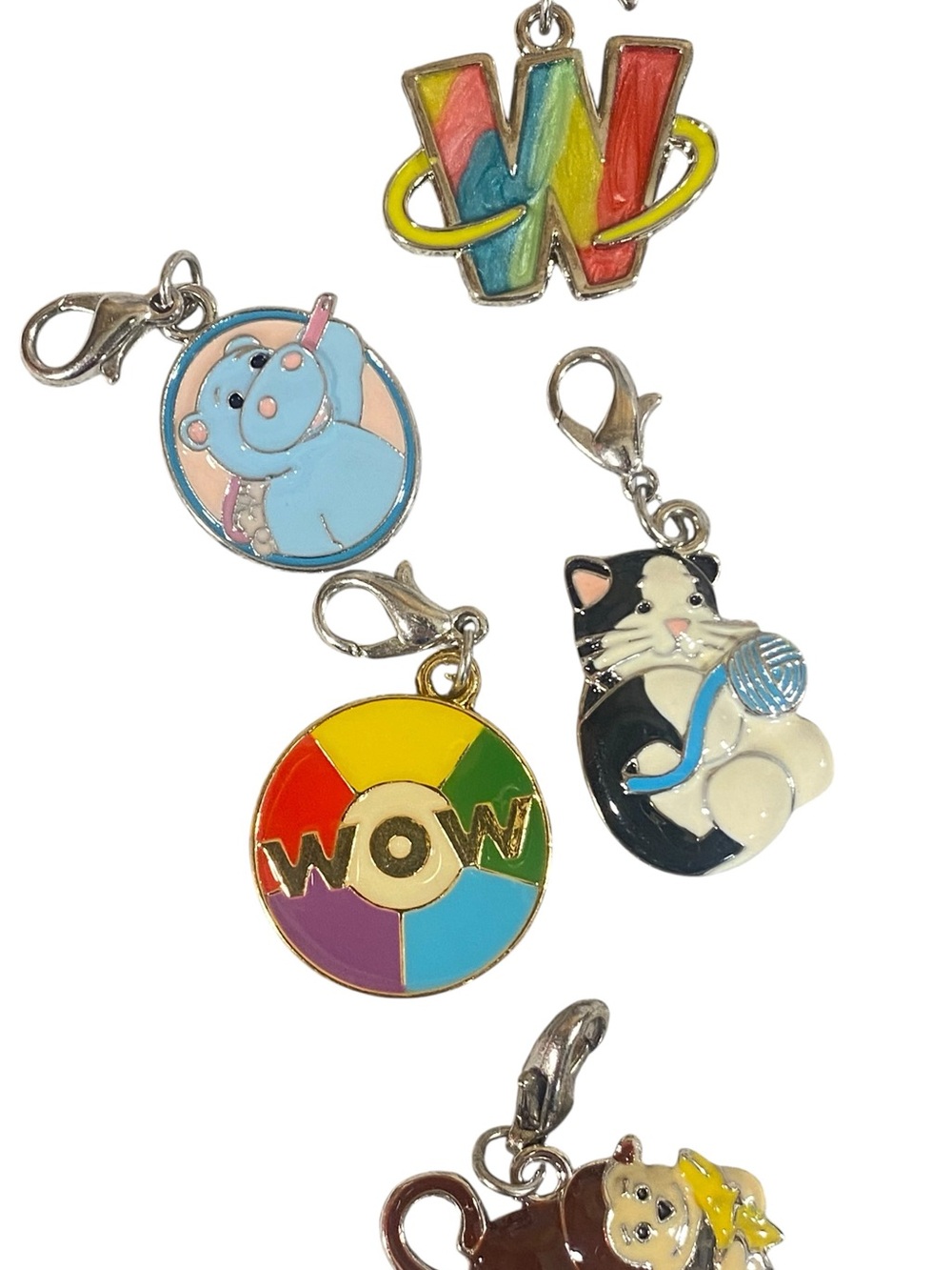 Webkinz Ganz Charms Set of 10 Enambled Charms Silver Plated Authetic Stamped - Picture 4 of 7